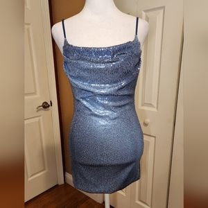 Blue sparkly dress